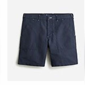 NWOT Jcrew 
8" camp short in cotton-linen

Item: AY197
VIBRANT NAVY

40